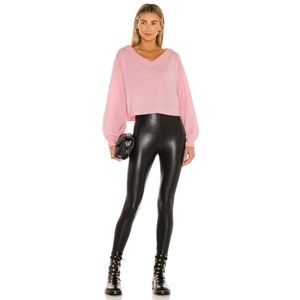 Commando Perfect Control Faux Leather Legging in Black - M